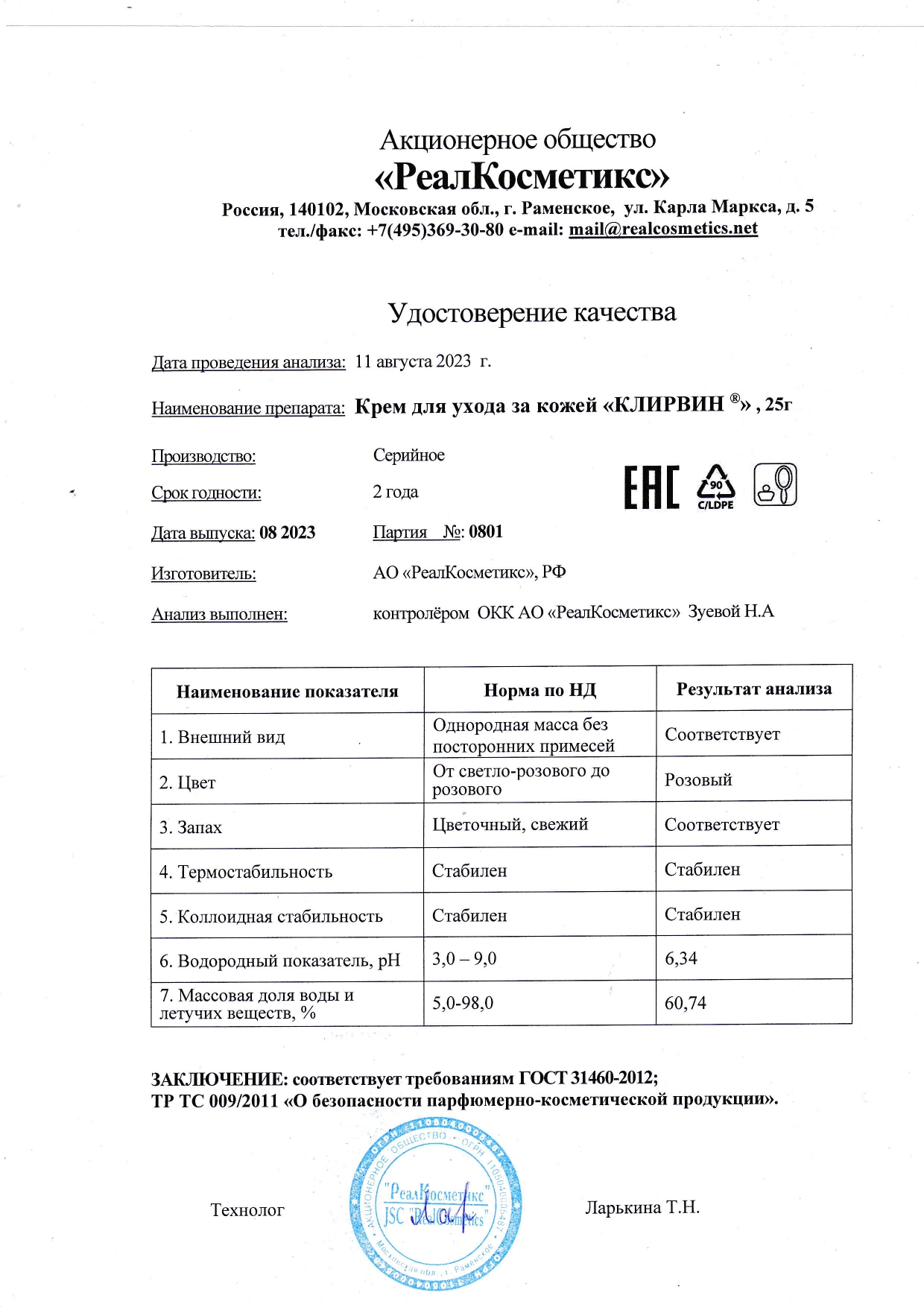 Паспорт №0820230801